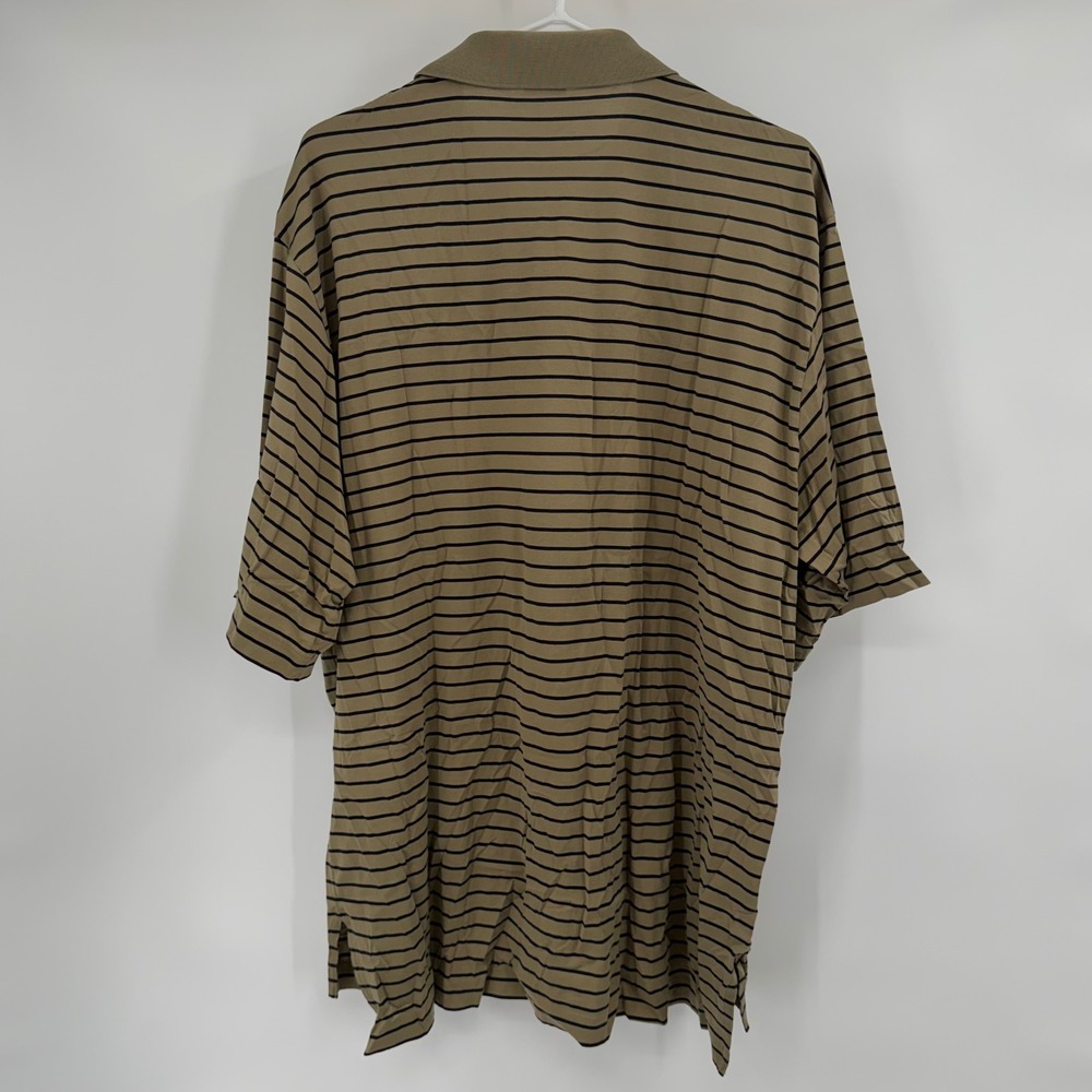 Polo Golf Ralph Lauren Polo Shirt Mens XL Green Striped Pima Cotton Short Sleeve - Picture 3 of 6